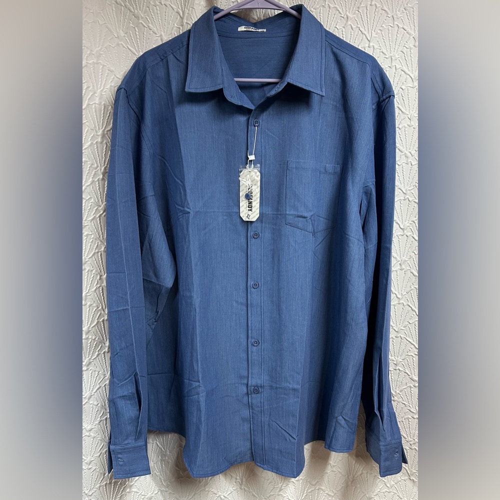 NWT Coofandy Blue Shirt XL